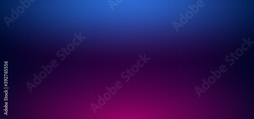 Mimimal abstract background hexagon pattern glowing light blue and purple. photo