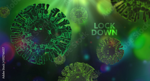 Coronavirus 2019-nCoV. Corona virus outbreaking. Epidemic virus Respiratory Syndrome. Lock down.