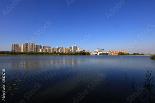 Waterfront City Architectural Scenery, Luannan County, Hebei Province, China © YuanGeng
