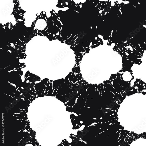 Grungy water splashes, explosion effects, sunbursts hand drawn, roughly handmade on white background EPS Vector