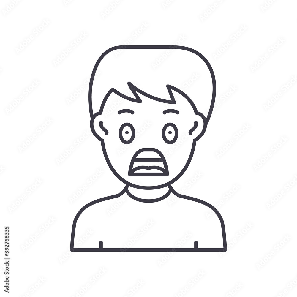 Shock icon, linear isolated illustration, thin line vector, web design sign, outline concept symbol with editable stroke on white background. Shock icon, linear isolated illustration, thin line vector, web design sign, outline concept symbol with editable stroke on white background.