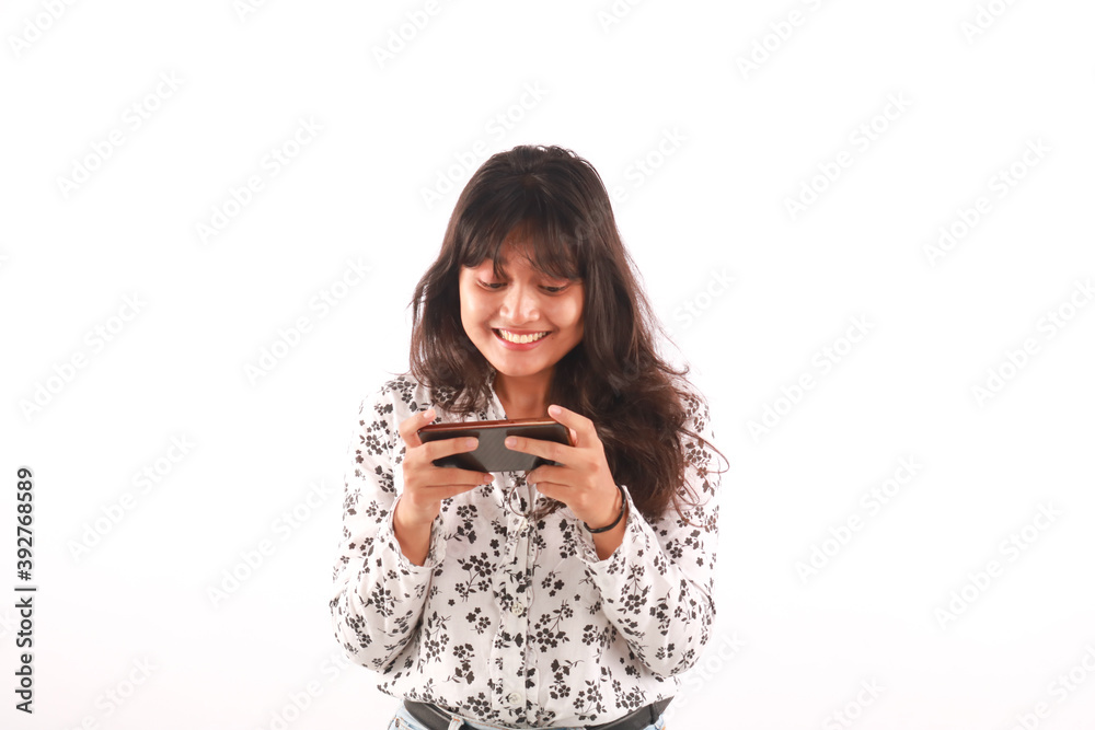 Beauty portrait of female face on white background Beauty portrait of female face on white background