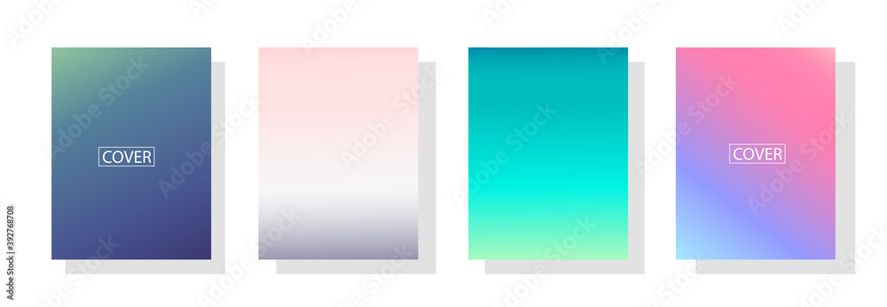 set of abstract background with beautiful gradation color, colorful background for poster flyer banner backdrop.vertical banner.vector illustration