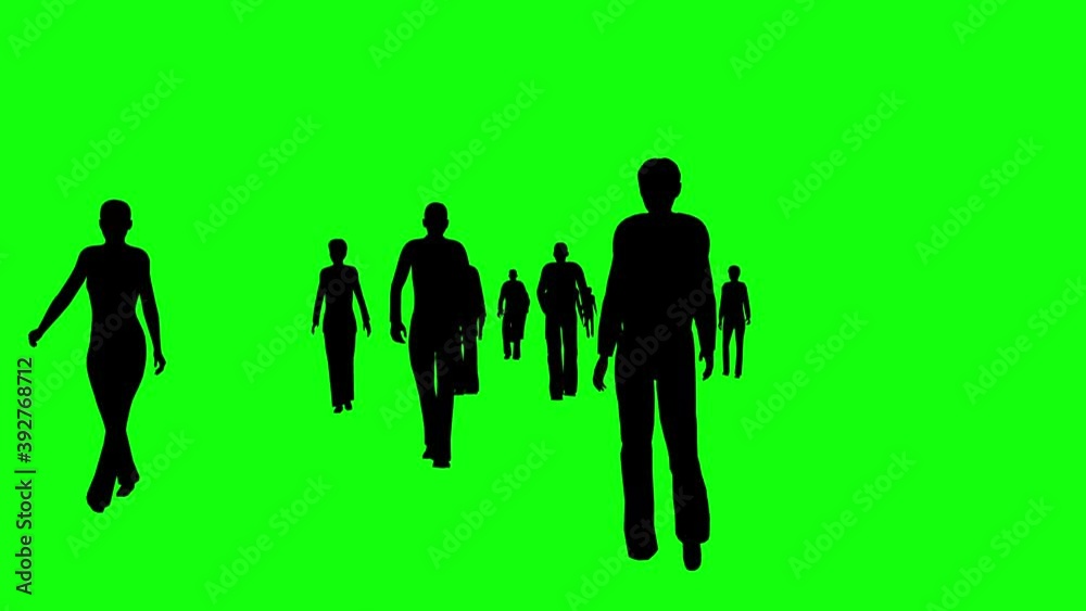 4K Animation of silhouette of people communicate on a green screen or chroma key background 4K Animation of silhouette of people communicate on a green screen or chroma key background