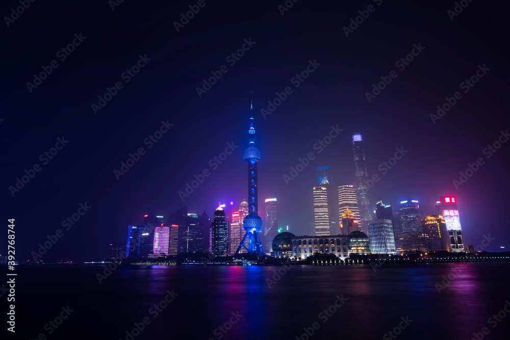 The nightscape on the Bund of Shanghai, China