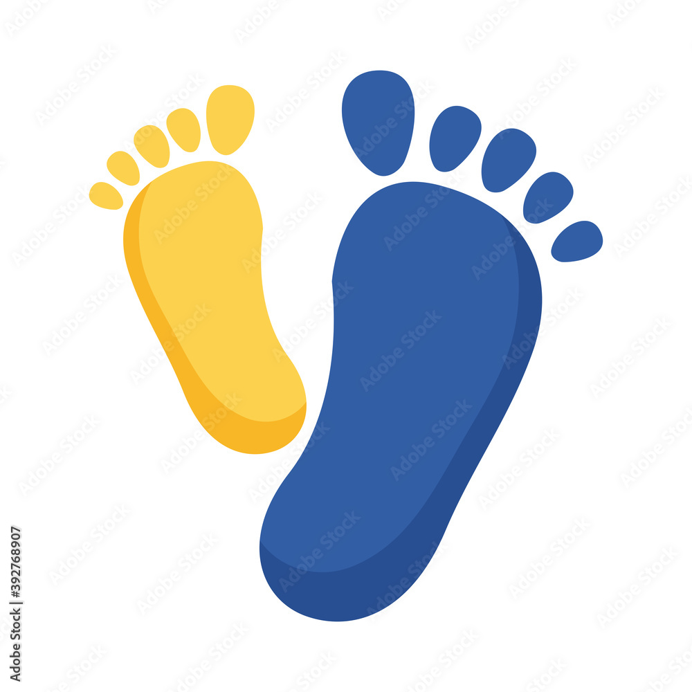 down foots prints flat style icon down foots prints flat style icon