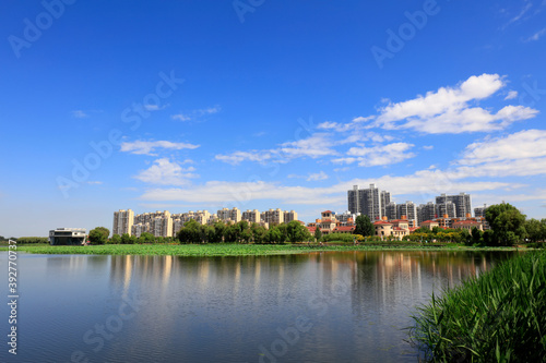 Summer Landscape of Waterfront City  Tangshan City  China