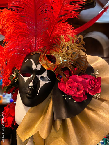 Fototapeta Naklejka Na Ścianę i Meble -  Black masks as Halloween decoration
