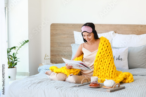 Morning of beautiful young ...