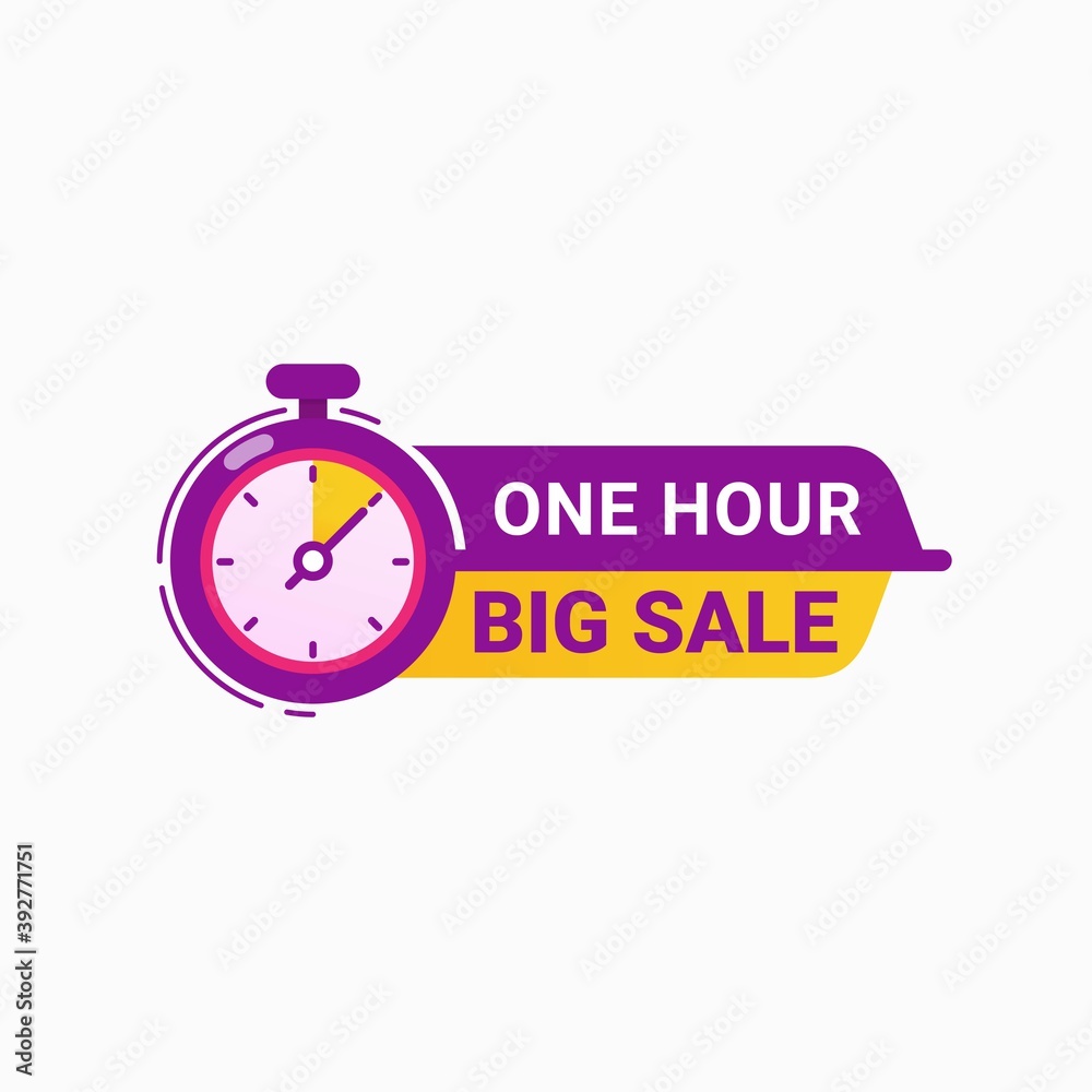 Last hour offer badge. sale counrdown banner badge. hot sales limited time vector illustration Last hour offer badge. sale counrdown banner badge. hot sales limited time vector illustration