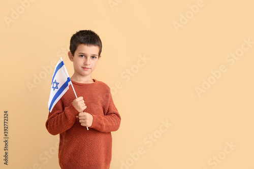 Little boy with the flag of...