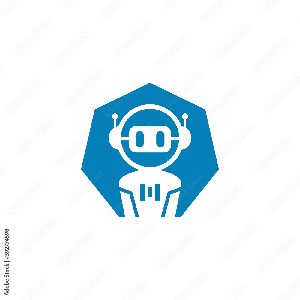 simple modern tech playful robot vector icon simple modern tech playful robot vector icon