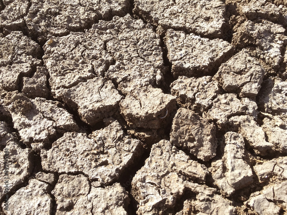 close up dry soil in country Thailand close up dry soil in country Thailand