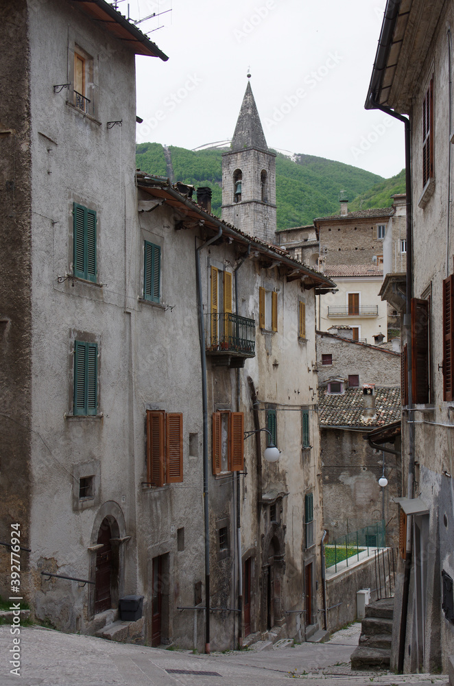 In the streets of Scanno: View of the characteristic village