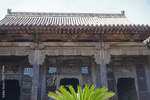Chinese traditional architecture courtyard decoration.