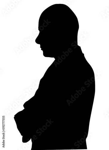 考える男性シルエット