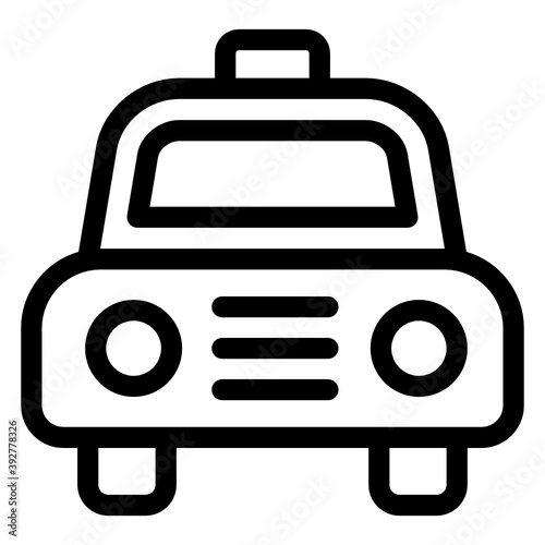 
Public transport, taxi icon in solid design 
