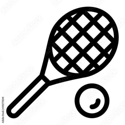 
Design of squash, tennis game in solid style 
