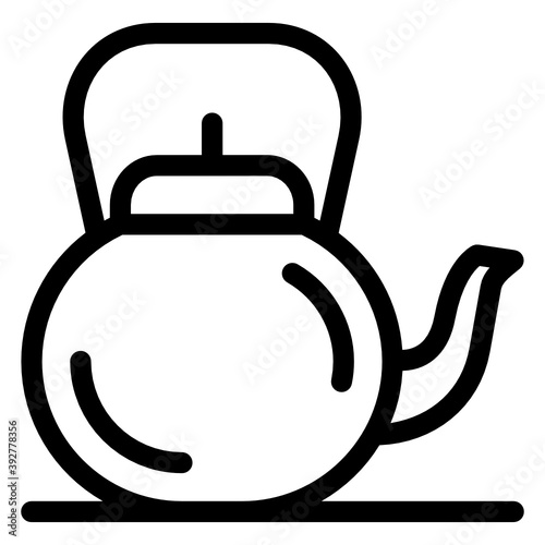 
Teapot icon, glyph of teapot 
