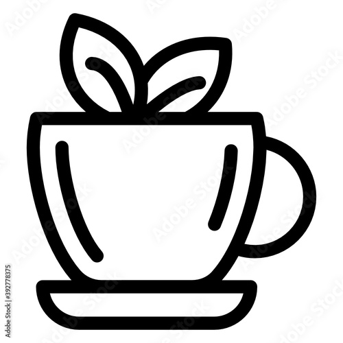 
Vector design of herbal teacup icon in solid  icon
