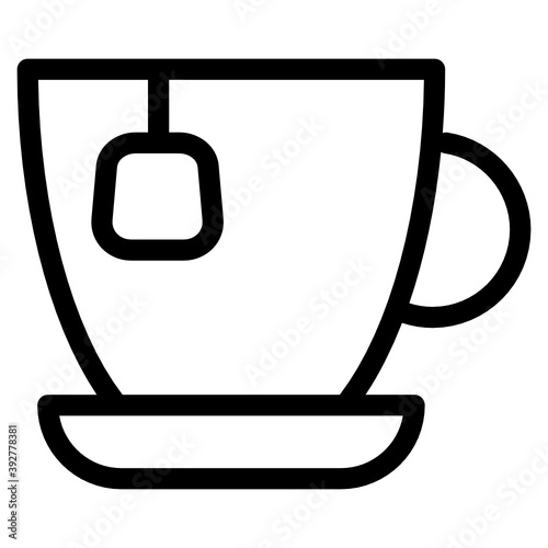 
Vector design of herbal teacup icon in solid  icon
