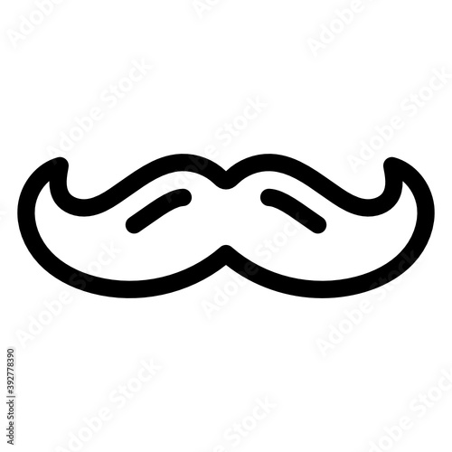 
Moustache icon in solid design 
