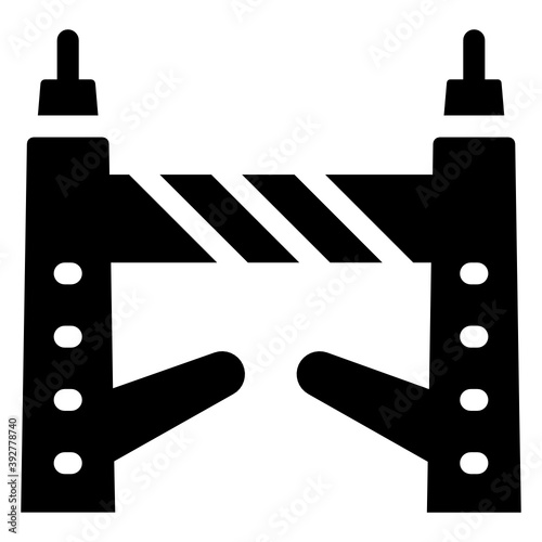 
London passing suspension link, solid icon of talbert bridge  
 photo