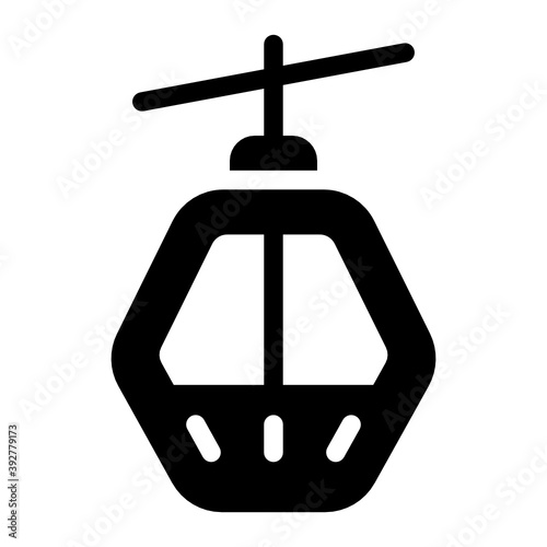 
Electronic gondola icon in modern filled style 
