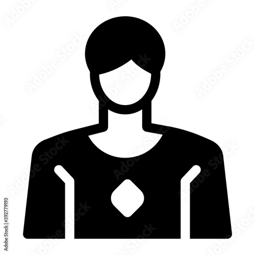 
An icon of singaporean man in solid style 

