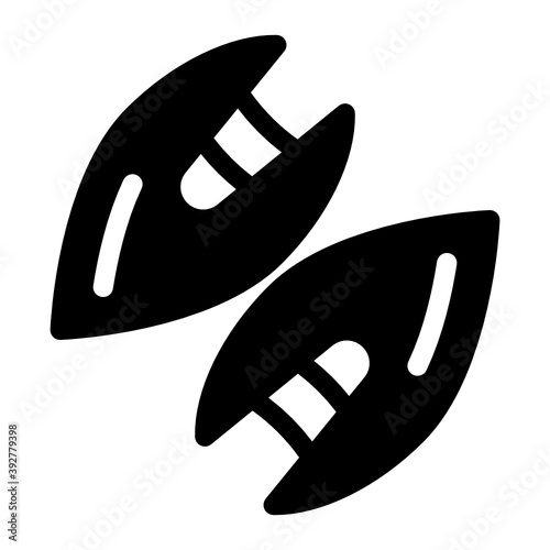 
Icon of mussels, seafood glyph vector 
