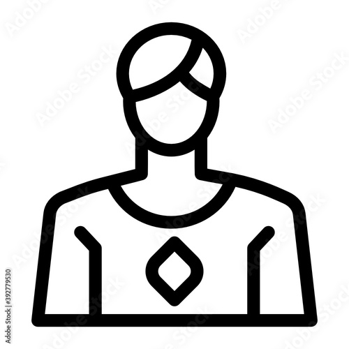 
An icon of singaporean man in solid style 
