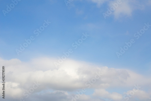 Fototapeta Naklejka Na Ścianę i Meble -  Kind of natural blue sky with white clouds. Background for writing text