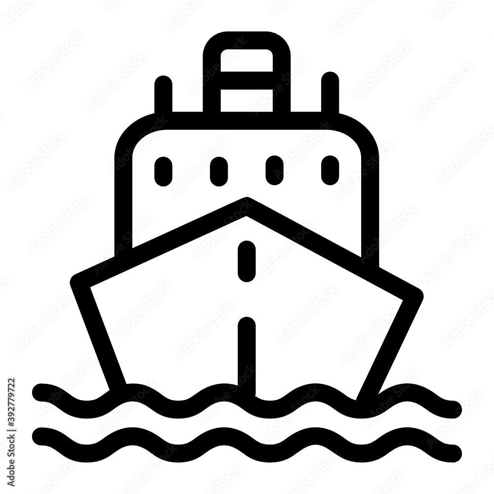 Icon of cruise in editable filled style
Icon of cruise in editable filled style