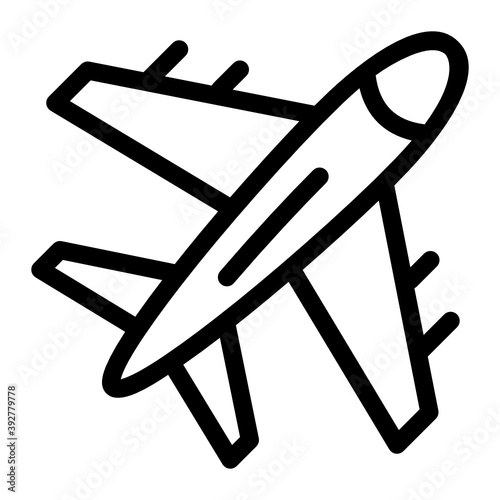 
Airbus glyph icon, flight concept 
