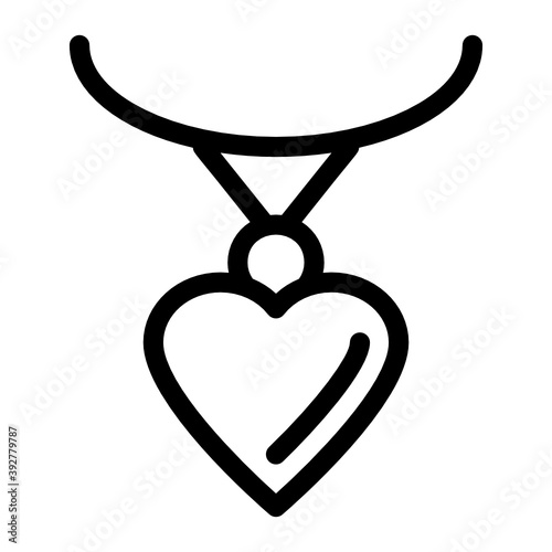 
Trendy filled vector of heart locket 
