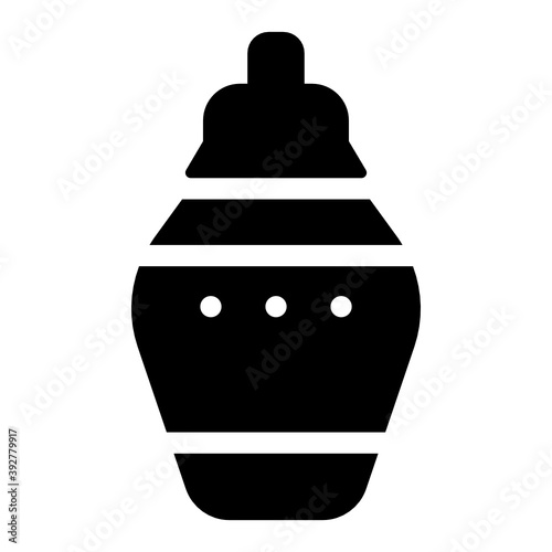 
Decorative ceramic pitcher, solid icon of potter 
