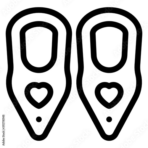 
Netherland traditional footwear, solid icon of clogs 
