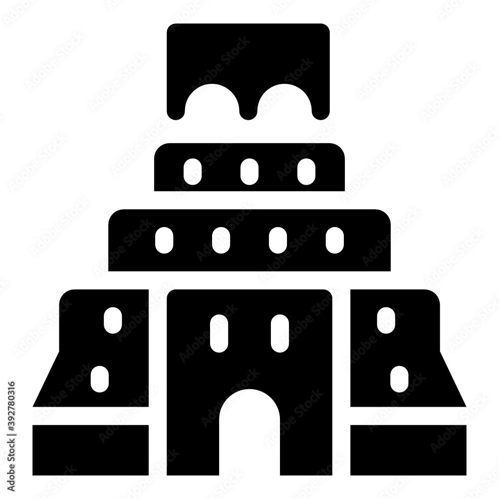 Famous qatar landmark, the glyph icon
Famous qatar landmark, the glyph icon