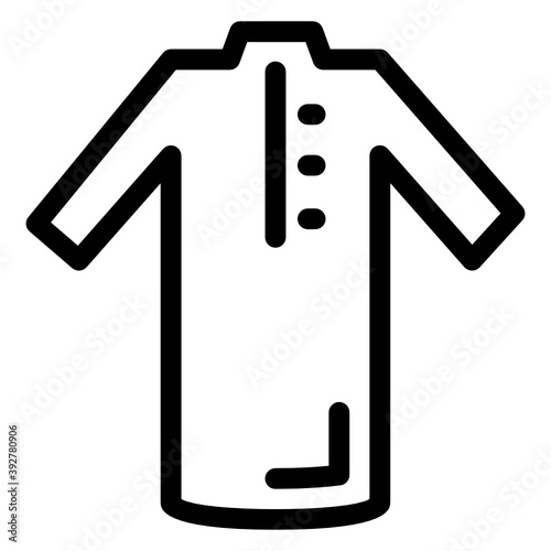 
A traditional arabic kurta, solid icon 
