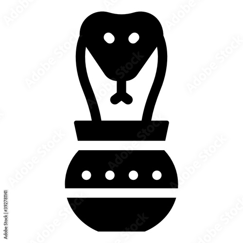 
Shiva in a pot, filled vector 
