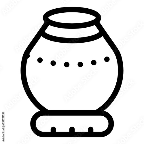 
Decorative indian vase in filled style 
