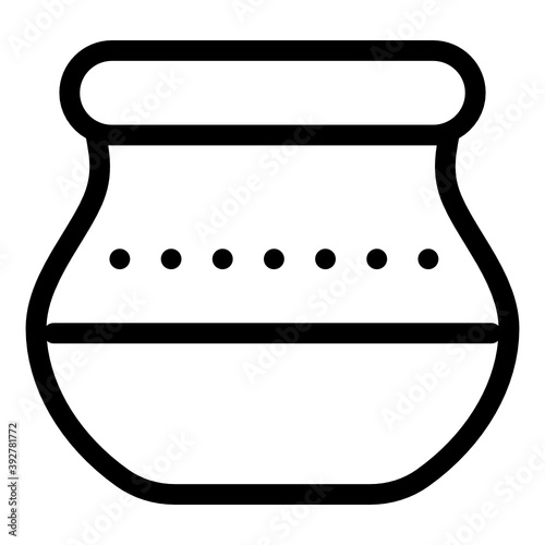 
Decorative indian vase in filled style 
