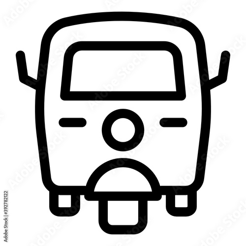 
Tuk tuk icon in glyph design, transport 
