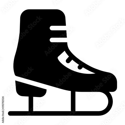 
An icon design of santa sled in modern solid style 

