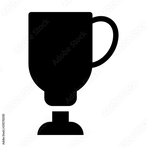 
Mulled wine icon in solid design 
