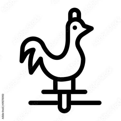 
Getting wind forecasting tool, solid icon of weather cock 
