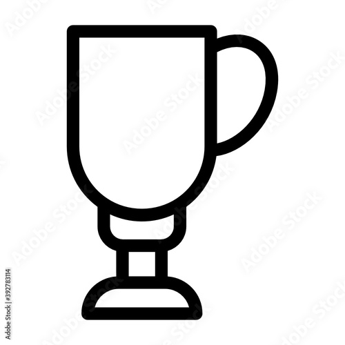 
Mulled wine icon in solid design 
