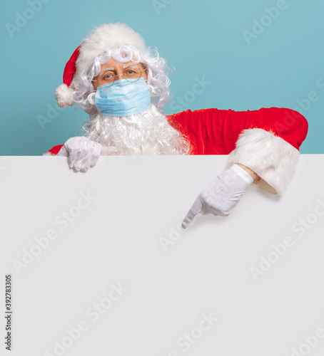 Santa Claus in face masks during Covid-2019