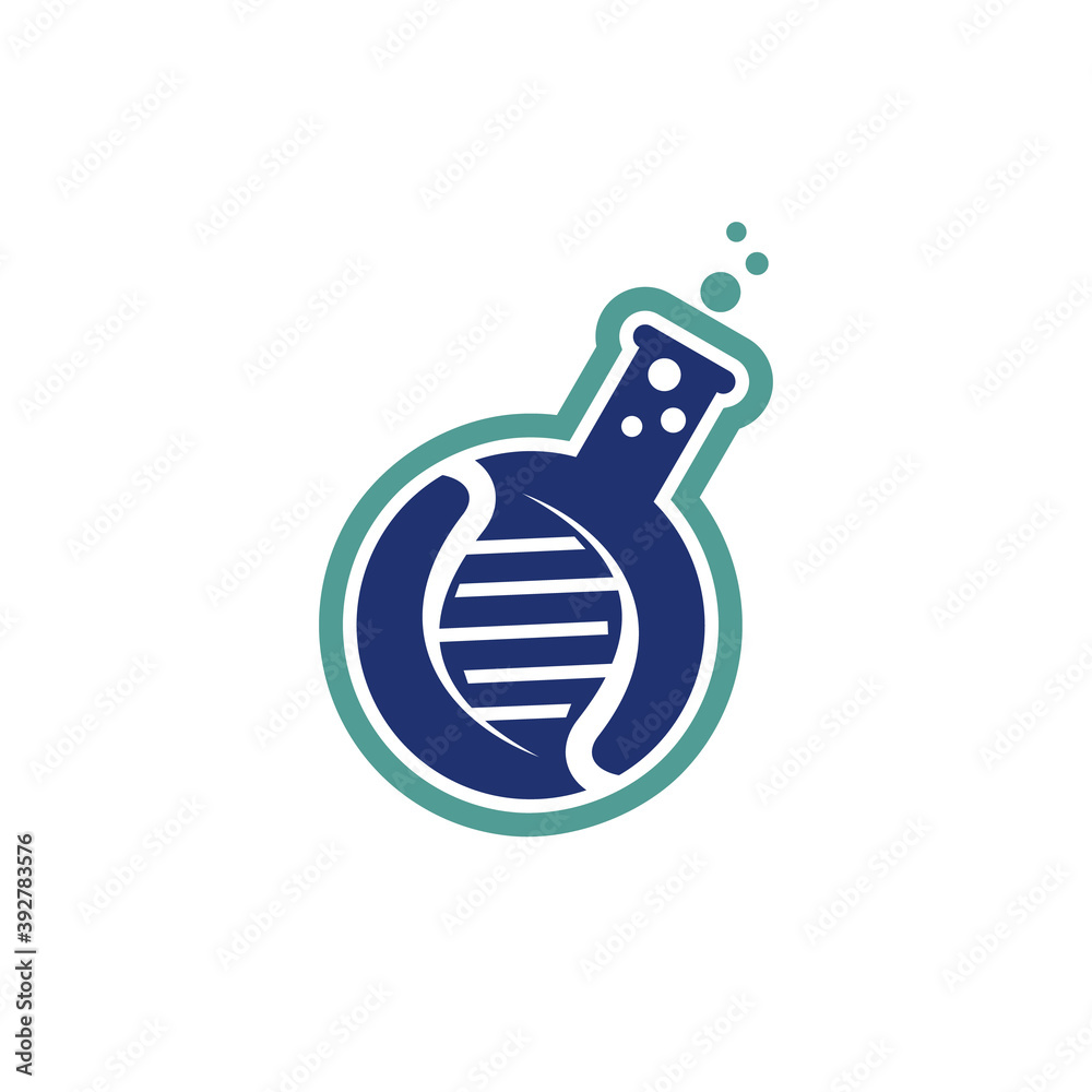 simple modern scientific dna lab vector icon simple modern scientific dna lab vector icon