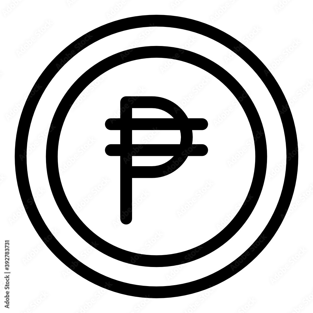 Coins currency stack, solid icon of peso
Coins currency stack, solid icon of peso